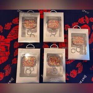 Bundle of 5 LAX Glitter AirPods Pro Cases – New in Box ✨